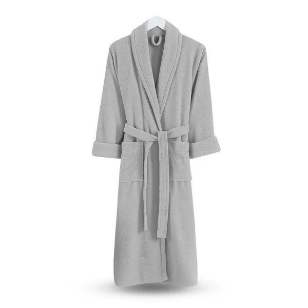 Халат 70% бамбук/30% хлопок с воротником-шалью XXL серый