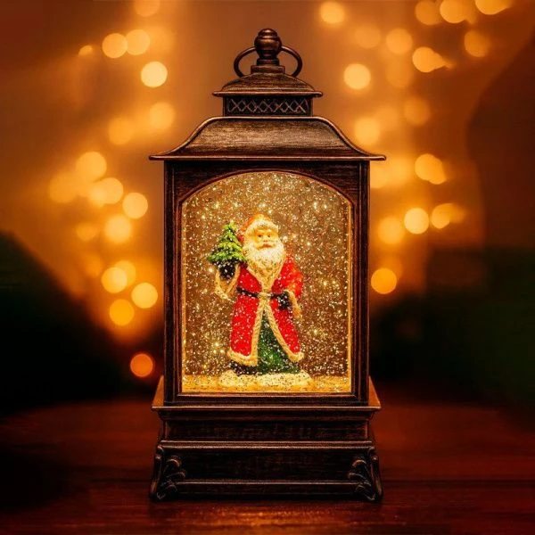 Фонарь новогодний музык. со снегом и водой 20*8*8см usb,от батареек (в комплект не входят)(24)JC-169