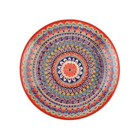 Блюдо (ляган) 30см керамика красный (16)