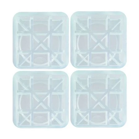 Подставки антивибрационные для стиральных машин и холодильников набор 4шт. квадр. прозрачные (15/45)