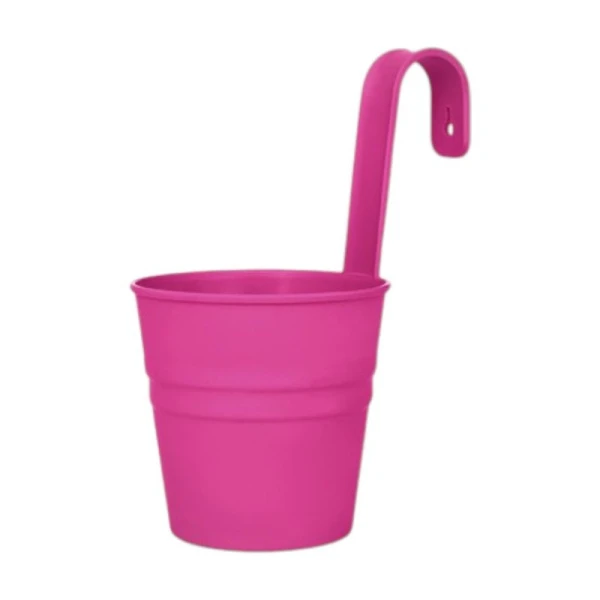 Кашпо настенное 13,5*9,6*25см пластик ВЕДРО розовое (10)