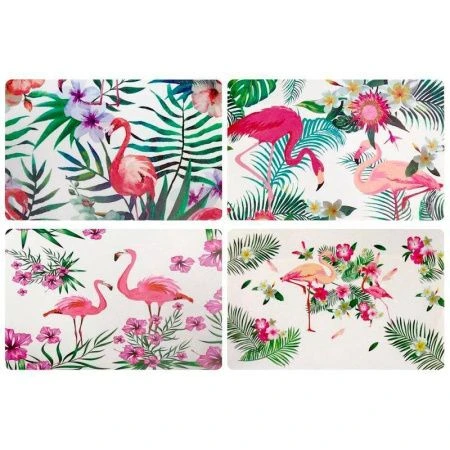 Салфетки сервировочные набор 6шт 30*45см ПВХ ФЛАМИНГО 4вида JC-11360 (100)