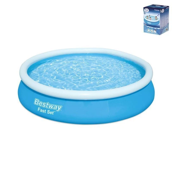 Бассейн с надувным бортом круглый ПВХ Fast Set 366*76см 5377л 57273 (1)