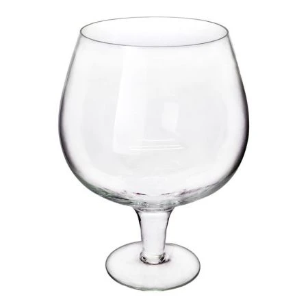 Ваза для цветов 32см стекло бокал БРЕНДИ Натали-3 на средней ножке 7л (2)