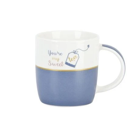 Кружка 350мл фарфор Matte синяя (48)