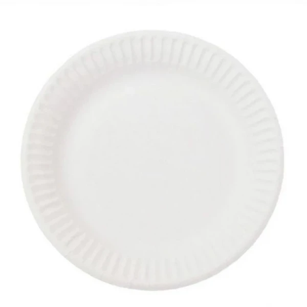 Тарелка бумажная 230мм белая мелованная Snack Plate (500)