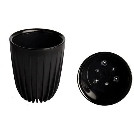 Горшок цветочный 4,5л 19*23см пластик СИГМА с вкладкой черный (4)