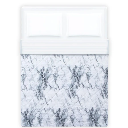 Покрывало евро 200*210±5 микрофайбер 100% п/э LoveLife White marble