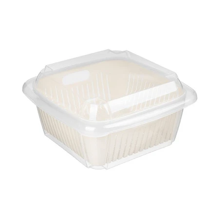 Контейнер пищевой 2,2л пластик Bergamo светло-бежевый с крышкой и вкладышем (10) 221143125/01
