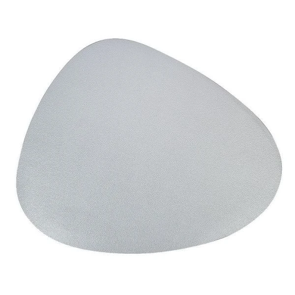 Салфетка сервировочная 45*37см полиуретан Экокожа серебро фигурная (4/180)