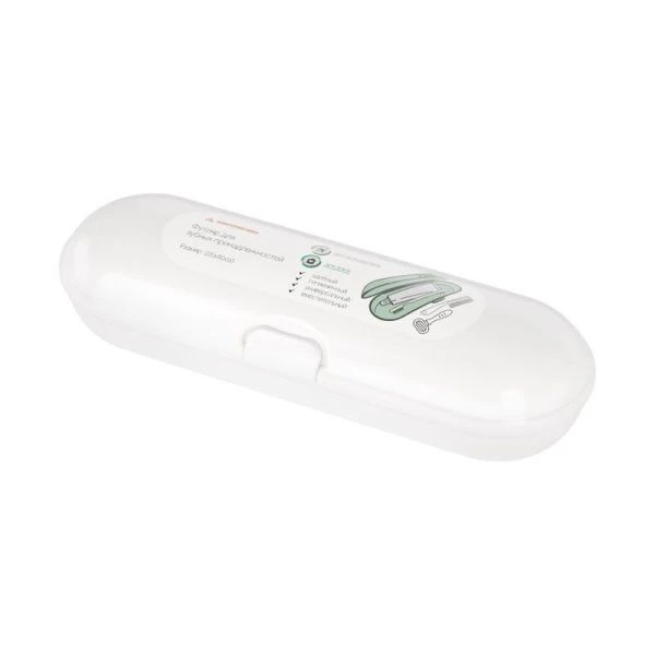 Футляр для зубной щетки и пасты пластик белый (33)