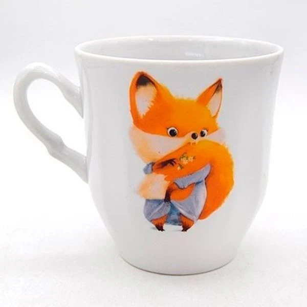 Кружка детская 220мл фарфор КРОХА Лисичка (24)