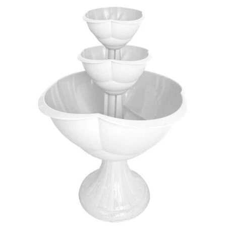 Вазон Водопад 3-х ярусный пластик белый Бр.8.23 (1)