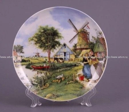 яяяТарелка декоративная 20см ГОЛЛАНДСКИЕ ПЕЙЗАЖИ (48)