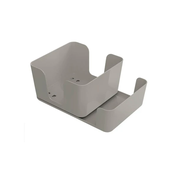 Салфетница с отделением для специй 14,6*20,8*9см пластик СМАРТ пыльно-серая С944ПСЕР (15)