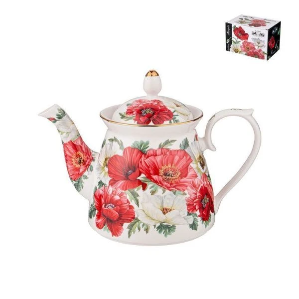 Чайник заварочный 1000мл фарфор МАКИ (12)