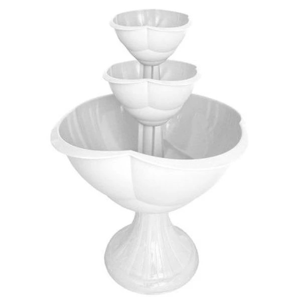 Вазон Водопад 3-х ярусный пластик белый Бр.8.23 (1)
