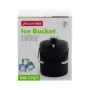 Ведерко для льда с крышкой 1,3л нерж.сталь щипцы, поддон с отверстиями, черный, арт. 7767 (12)