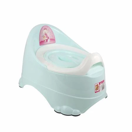 Горшок детский с крышкой пластик БЕЙБИ-КОМФОРТ ментол (24)