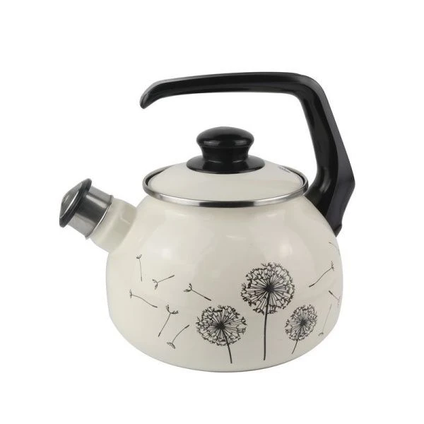 Чайник со свистком 2,5л эмаль ОДУВАНЧИК таково бакелит.ручка 2945 (6)