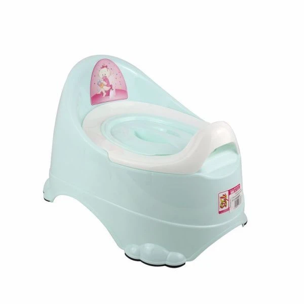 Горшок детский с крышкой пластик БЕЙБИ-КОМФОРТ ментол (24)