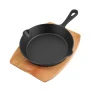 Сковорода 18см чугун литая ручка на дер.подставке TM My Real Iron Cook MC2204W (6)