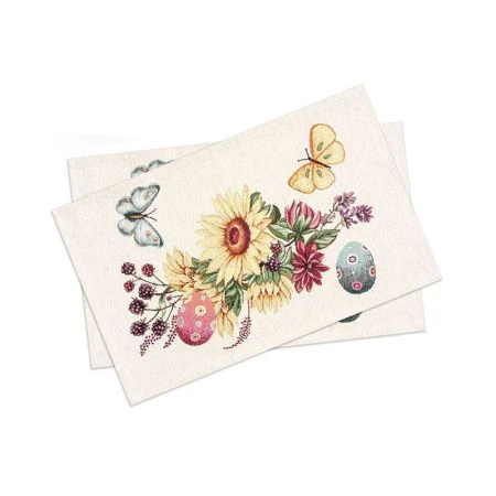 Салфетки пасхальные набор 2шт 30*50см гобелен ПАСХА ЛАВАНДА И ПОДСОЛНУХИ 05613