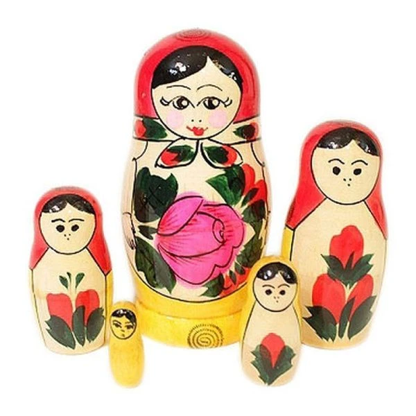 Матрешка 5-ти кукольная 11*5см дерево традиционная малая (1)