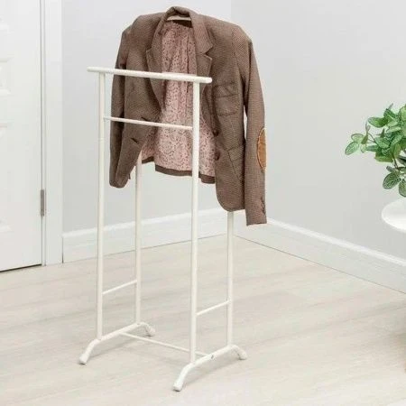Вешалка напольная костюмная 47*35*108см металл Стиль-3 белая (1)