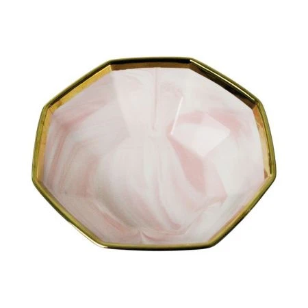 Салатник 20см керамика MADELINE розовый мрамор суповая