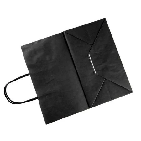 Пакет бумажный с кручеными ручками 22*25*12см черный (250)
