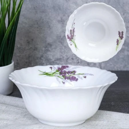 Салатник 300мл 12,5см стеклокерамика БУКЕТ ЛАВАНДЫ LHBW-50XN (7131-2) (6/72)
