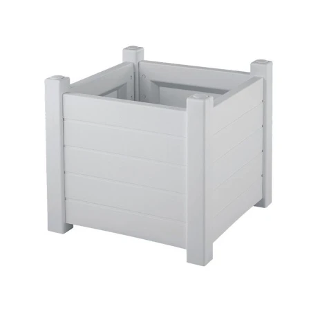 Кашпо 53*53*47см пластик ПРОВАНС квадратное белый (1) Кашпо 53*53*47см пластик ПРОВАНС квадратное белый (1)