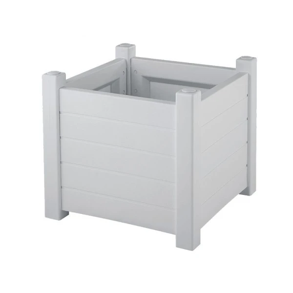 Кашпо 53*53*47см пластик ПРОВАНС квадратное белый (1) Кашпо 53*53*47см пластик ПРОВАНС квадратное белый (1)