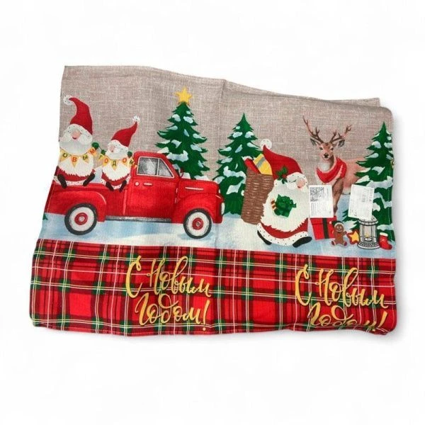 Полотенце кухонное 45*60см рогожка Sonnet рис. Новогодние приключения