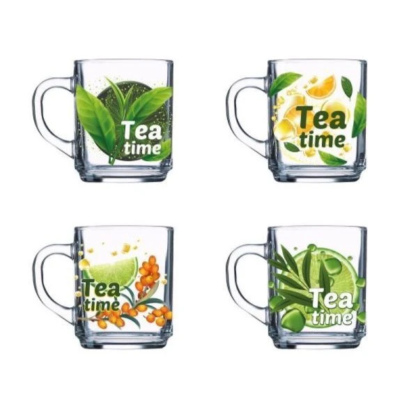 Кружка 200мл стекло Greеn tea ВРЕМЯ ЧАЯ (20)