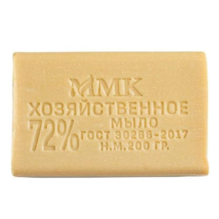 Мыло хозяйственное БЕЛОЕ 72% 200гр без обертки 0340 (60)