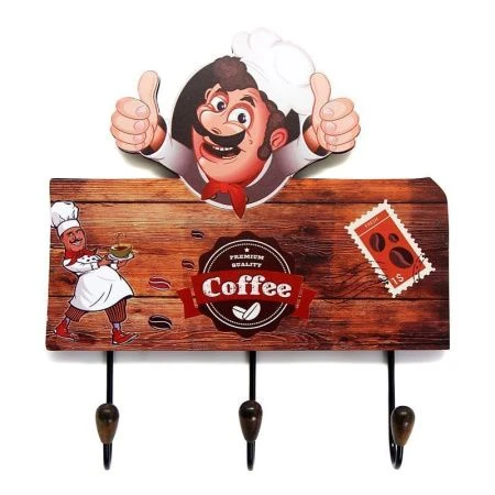 яяяВешалка 3 крючка 23*19см Повар DP-53940 (120)