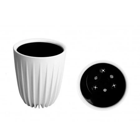 Горшок цветочный 27,3л 30*53см пластик СИГМА с вкладкой 17л белый (1)