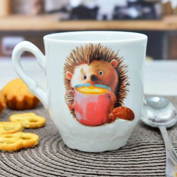 Кружка детская 220мл фарфор КРОХА Ежонок (24)