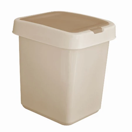 Контейнер для мусора 25л пластик Step кофейный с подвижной крышкой (4)