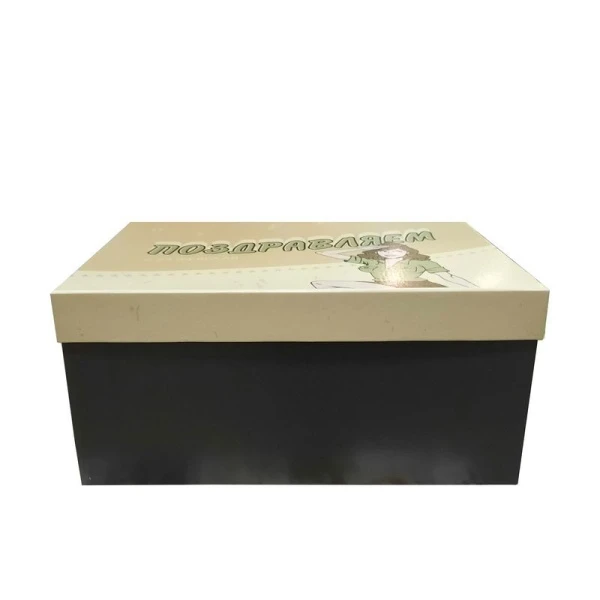 Коробка подарочная картонная 23 февраля 26х17,5х11см