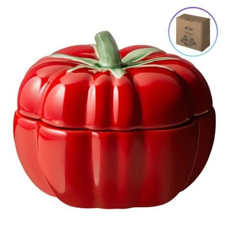 Блюдо для запекания 450мл керамика ТОМАТО с крышкой