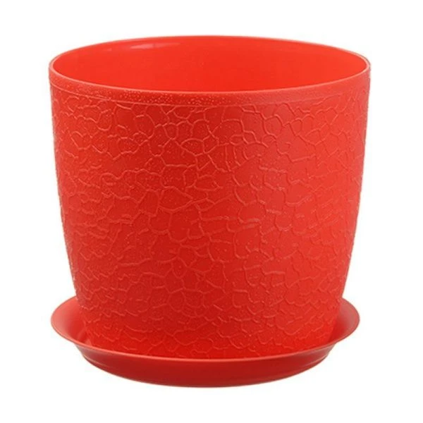Кашпо 2,3л d160мм пластик ВЕРОНА Красный с подставкой d220мм (20)