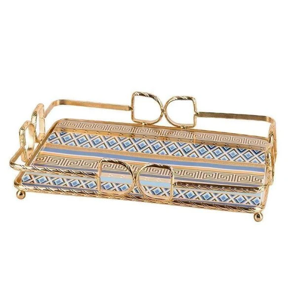 Поднос сервировочный 34,5*23,5*1,3см фарфор/металл Golden Blue подар.уп. (10) Поднос сервировочный 34,5*23,5*1,3см фарфор/металл Golden Blue подар.уп. (10)