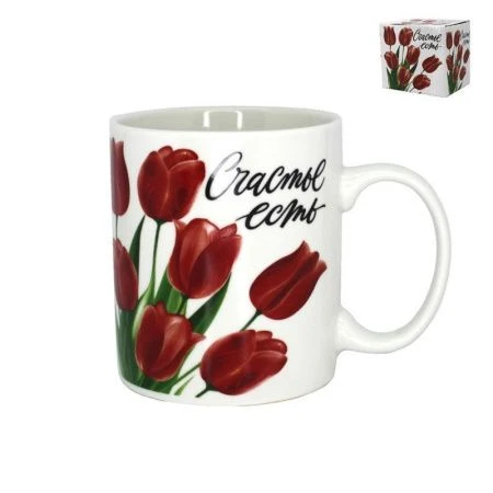 Кружка 350мл фарфор Счастье есть! подар.уп. 135-08035 (48) Кружка 350мл фарфор Счастье есть! подар.уп. 135-08035 (48)