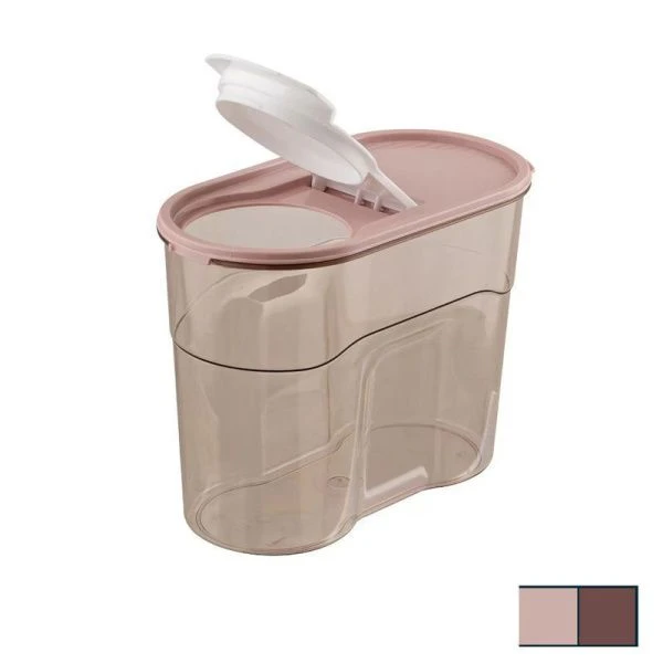 Банка для сыпучих продуктов 1,1л 172*88*126мм пластик ЛЮКС (20)