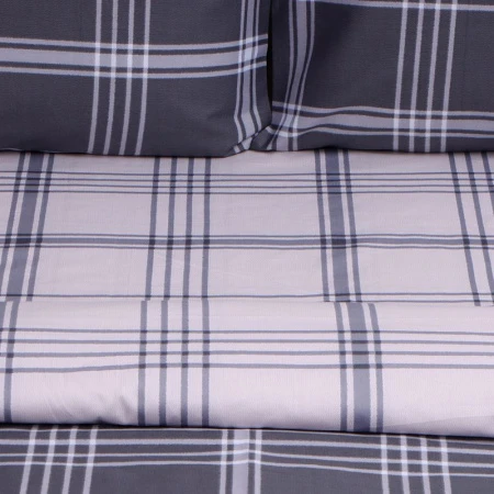 КПБ 2сп сатин 100%хлопок LoveLife (пр.200*225, под.175*215, нав.50*70*2, рис. Square gray) 125г/м