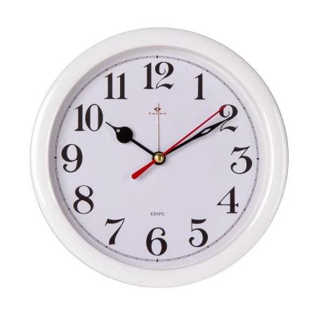 Будильник 15см кварц РУБИН Классика белый (20)
