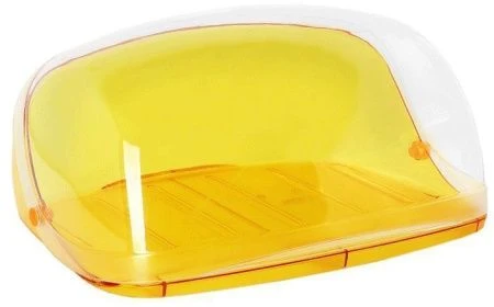 Хлебница 39*17,1*28,7см КРИСТАЛЛ большая оранжевая прозрачная (6)